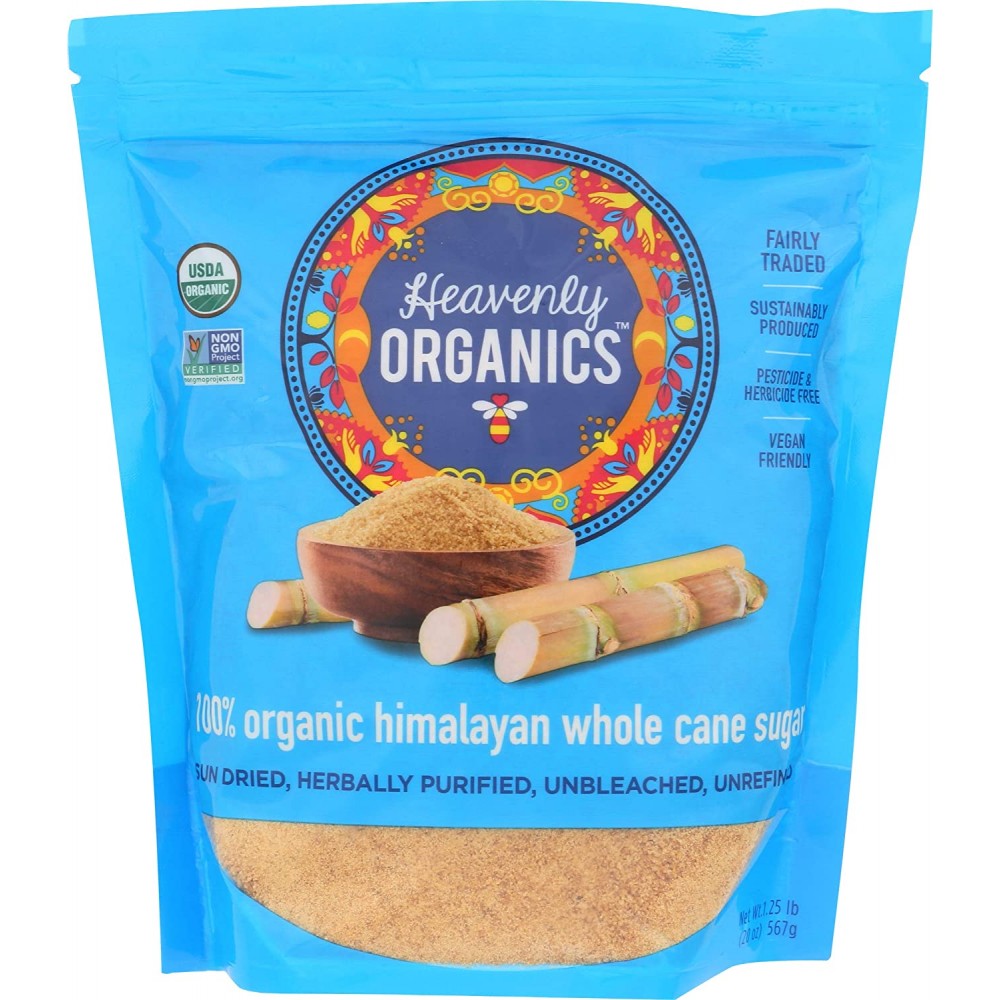 Heavenly Organics 100% Organic Whole Cane Sugar (6x20 OZ)