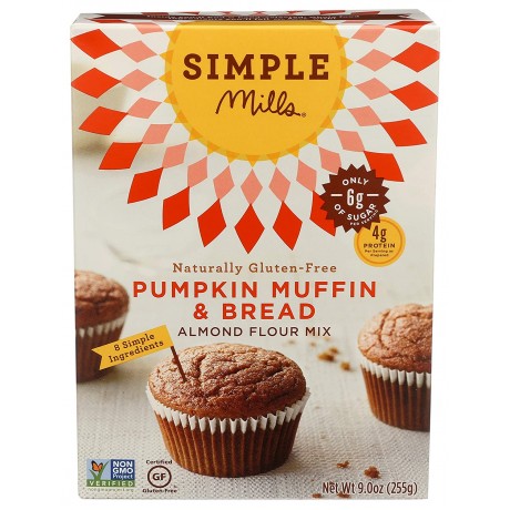 Simple Mills Almond Flour Muffin Mix Pumpkin Gluten Free (6x9Oz)