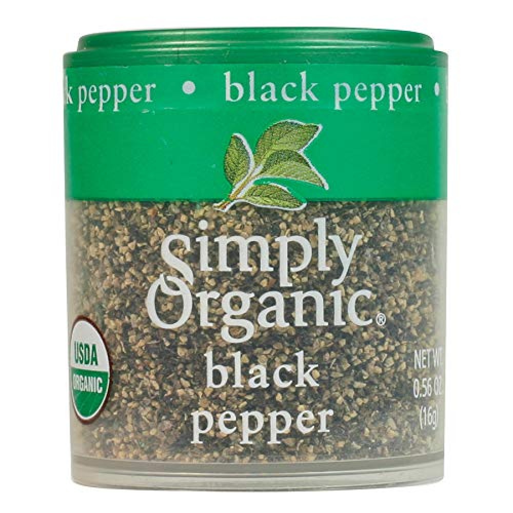 Simply Organic Mini Ground Pepper Black Med (6x.56 Oz)