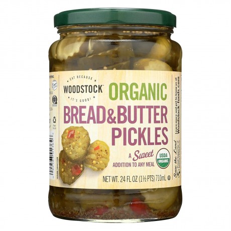 Woodstock Bread & Butter Sweet Pickles (6x24 Oz)