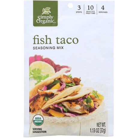 Simply Organic Fish Taco Seasoning (12x1.13Oz)