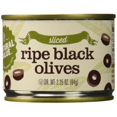 Natural Value Ripe Sliced Black Olives (24x2.25Oz)