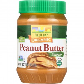 Field Day Organic Easy Spread Peanut Butter, Smooth, Salted (12x18Oz)