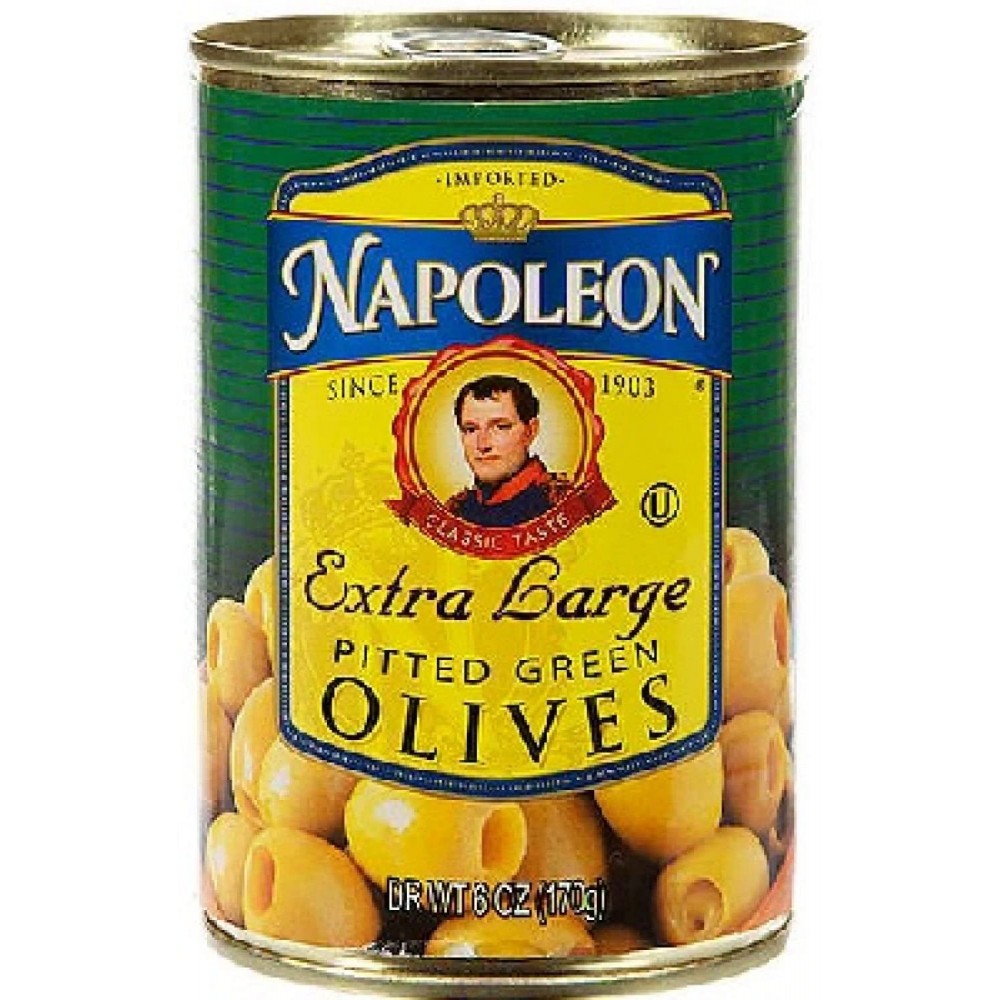 Napoleon Co. Green Pitted Olives (12x6OZ )