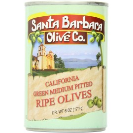 Santa Barbara Cal Green Pitted Olives (12x6 Oz)