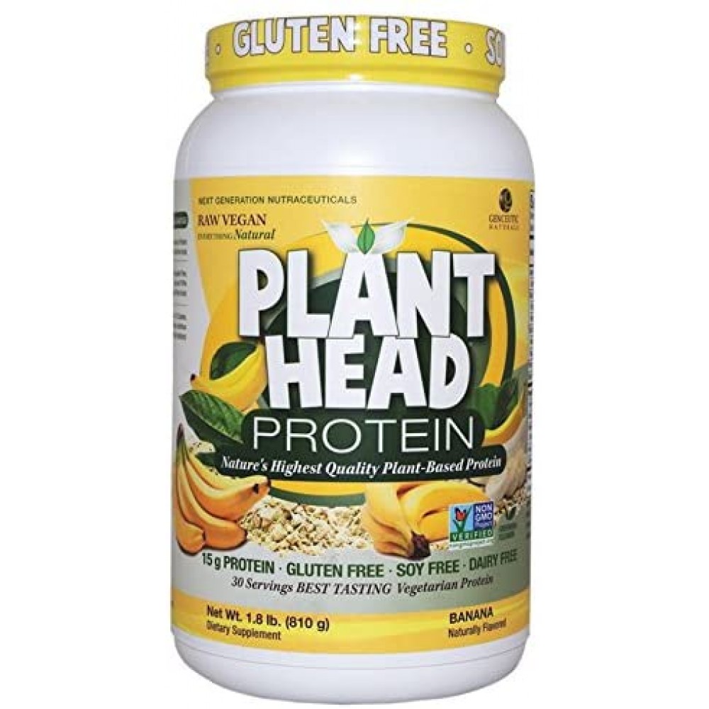 Genceutic Naturals Plant Head Protein Banana 1.8 lb