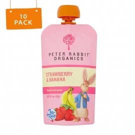 Peter Rabbit Organics Organic Fruit Snack 100% Pure Strawberry And Banana (10x4Oz)