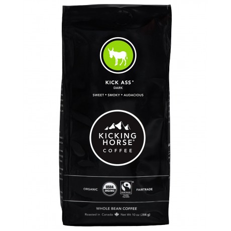 Kicking Horse Coffee Kick Ass Dark Roast Whole Bean (6x10 OZ)