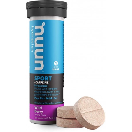 Nuun Active Hydration Energy: Hydrating Electrolyte Tablets, Wild Berry (8X10 Ct)