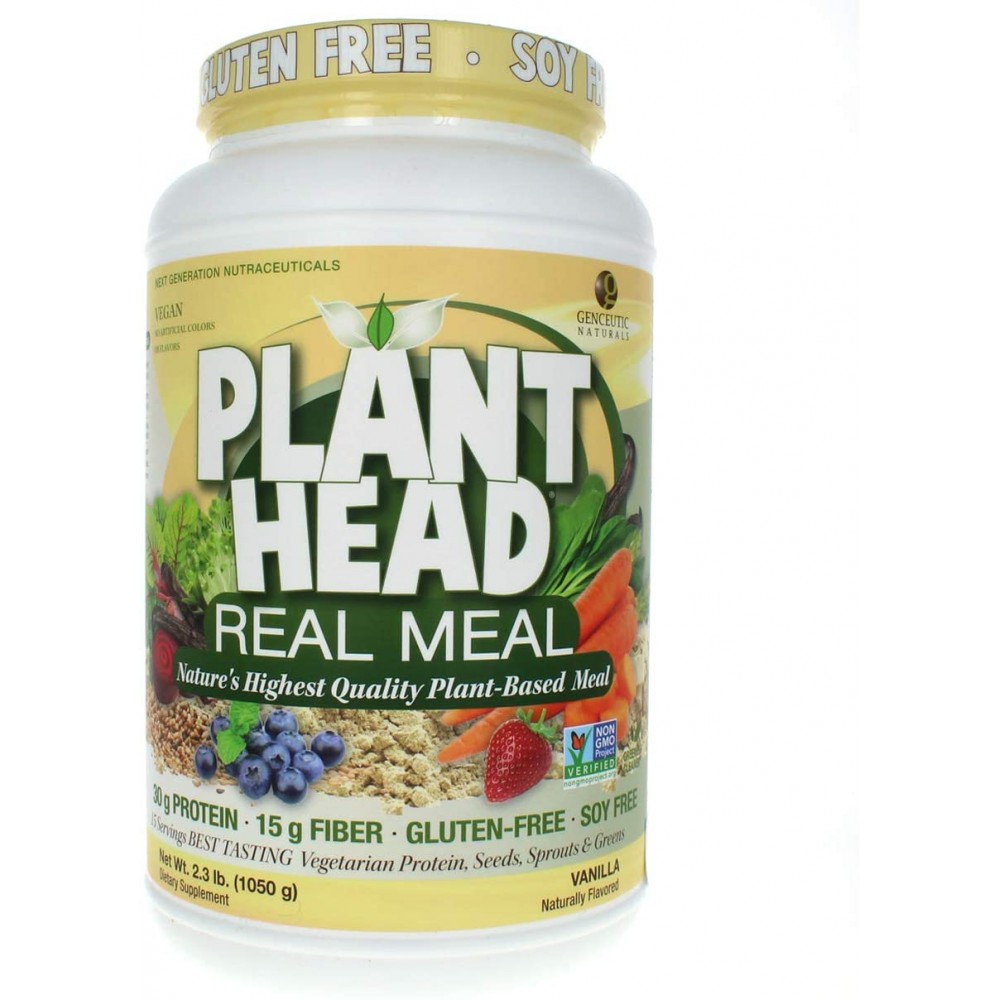 Genceutic Naturals Plant Head Real Meal Vanilla 2.3 lb