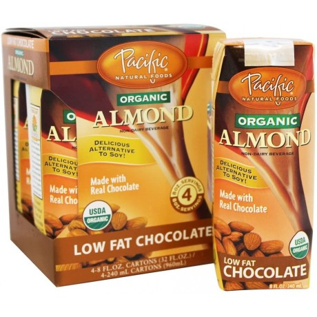 Pacific Natural Naturaly Almond Chocolate Low Fat Beverage (6x4x8 Oz)