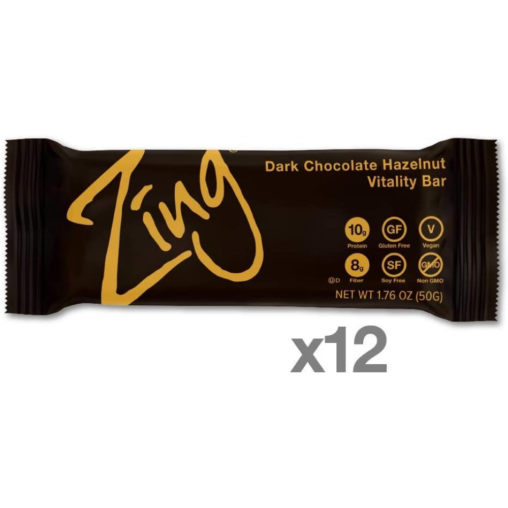 Zing Dark Chocolate Hazelnut Bar (12x1.76OZ )