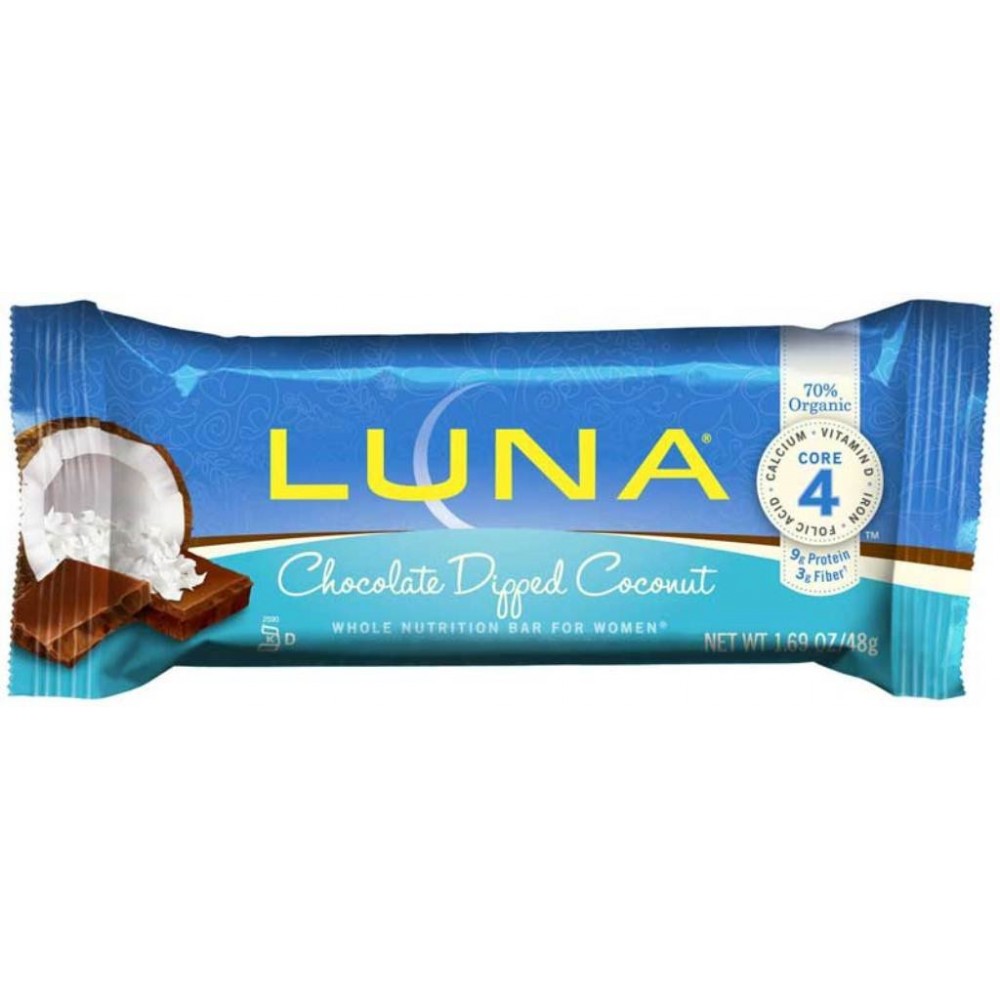 Clif Bar Organic Luna Chocolate Dipped Coconut (15x1.69 Oz)