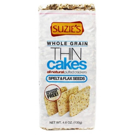 Suzie's Thin Cakes Puffed Spelt & Flax Seed (12x4.6 OZ)