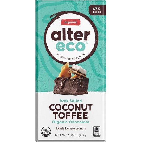 Alter Eco Dark Chocolate Coconut & Toffee (12x2.82 Oz)