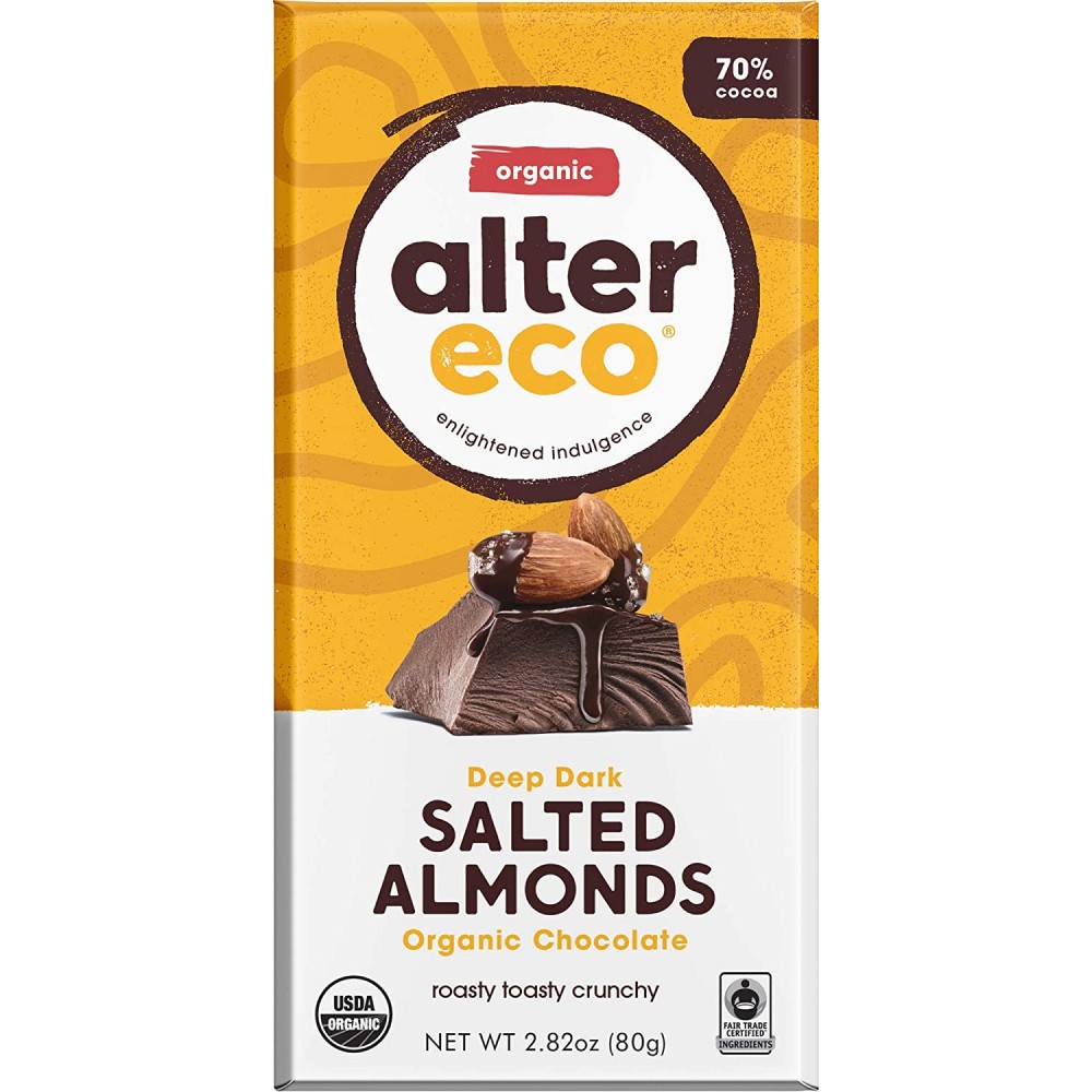 Alter Eco Dark Chocolate Almond (12x2.82OZ )