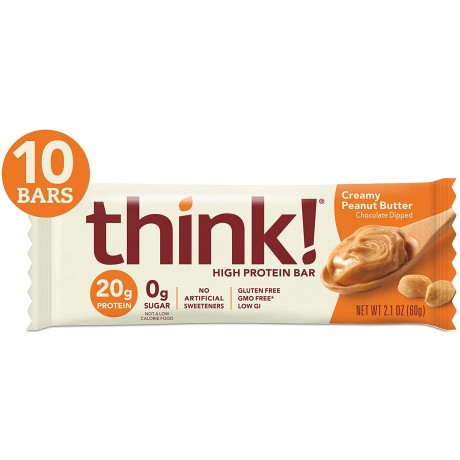 Think Baby Creamy Peanut Butter Thin Bar (10x2.1 Oz)