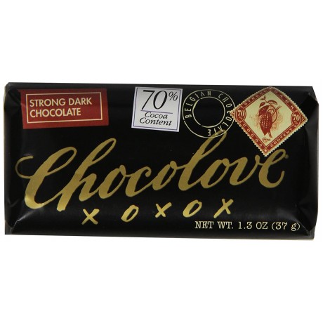 Chocolove Strong Dark Chocolate Mini Bar (12x1.3 Oz)