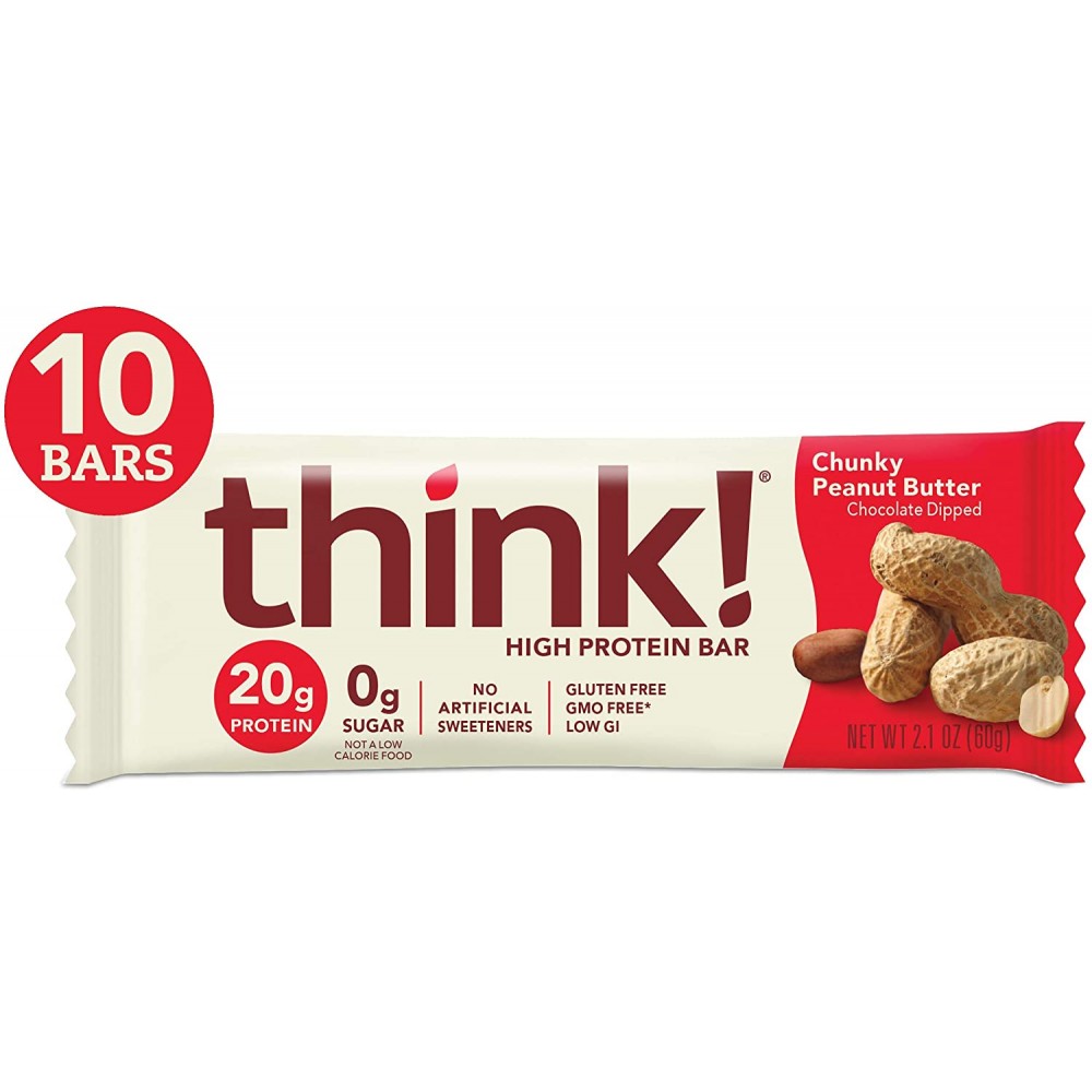 Think Baby Chunky Peanut Butter Thin Bar (10x2.1 Oz)