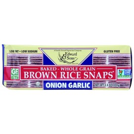 Edward & Sons Onion Garlic Fat Free Snaps (12x3.5 Oz)