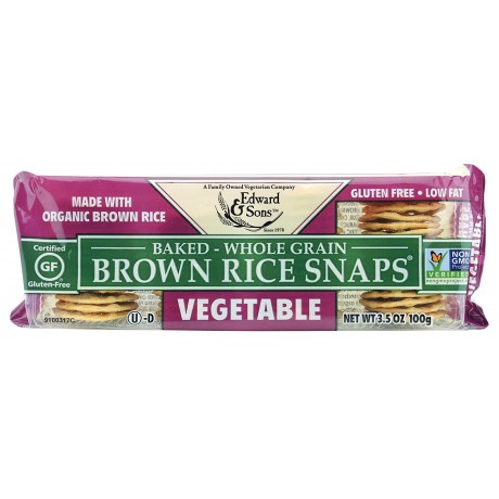 Edward & Sons vegetable Brown Rice Snaps (12x3.5 Oz)