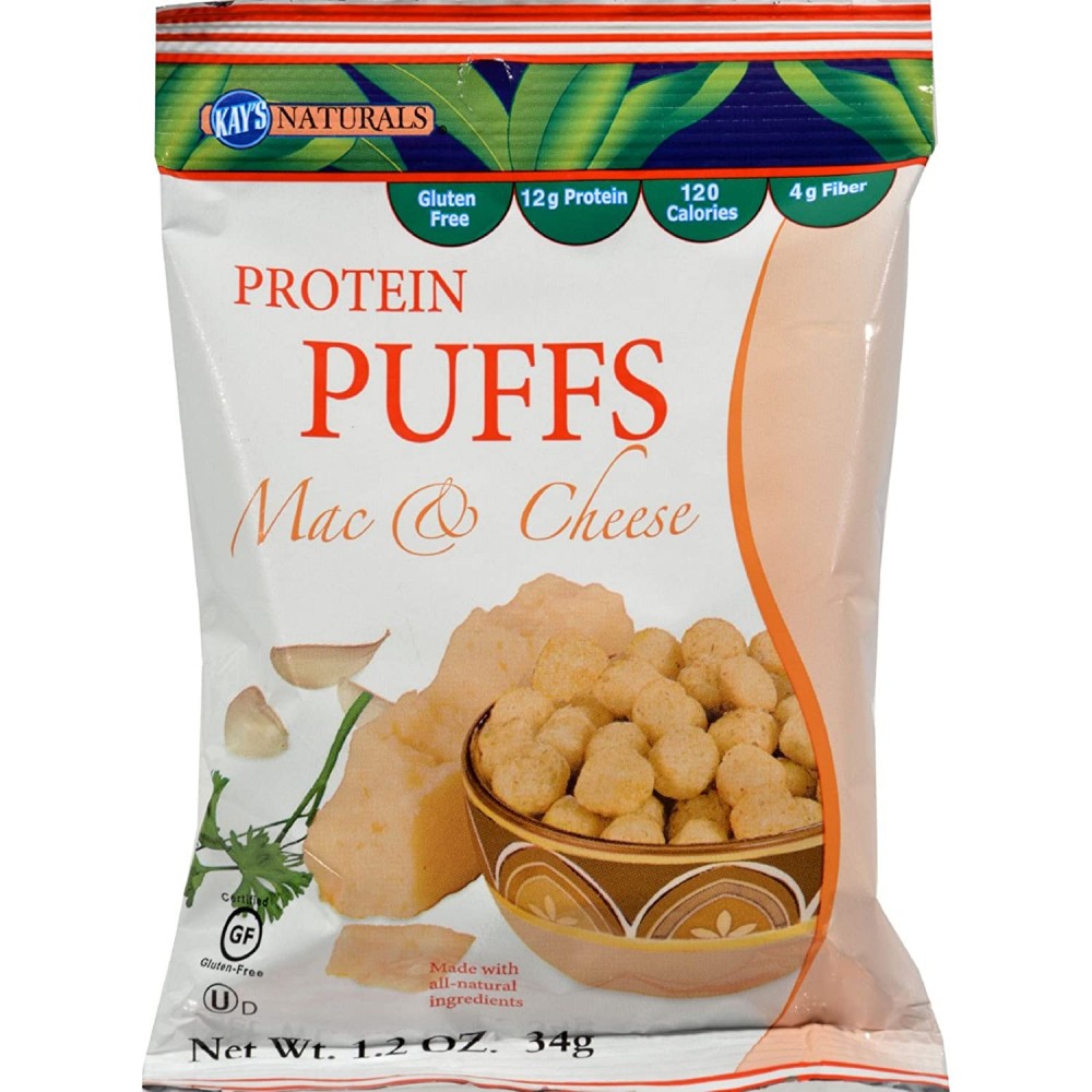 Kay's Naturals Protein Puffs Mac and Cheese (6 Pack) 1.2 Oz