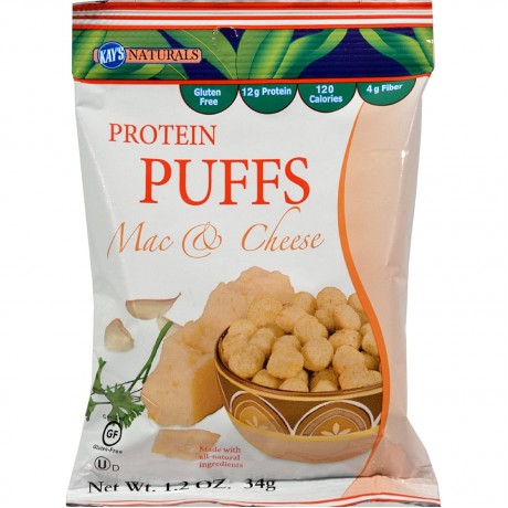 Kay's Naturals Protein Puffs Mac and Cheese (6 Pack) 1.2 Oz