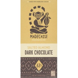 Madecasse Dark Chocolate 63% Salted Almond (10x2.64 OZ)