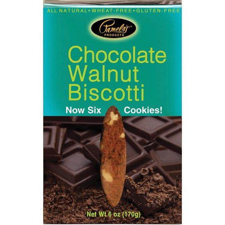 Pamela's Chocolate Walnut Biscotti Gluten Free (8x6 Oz)