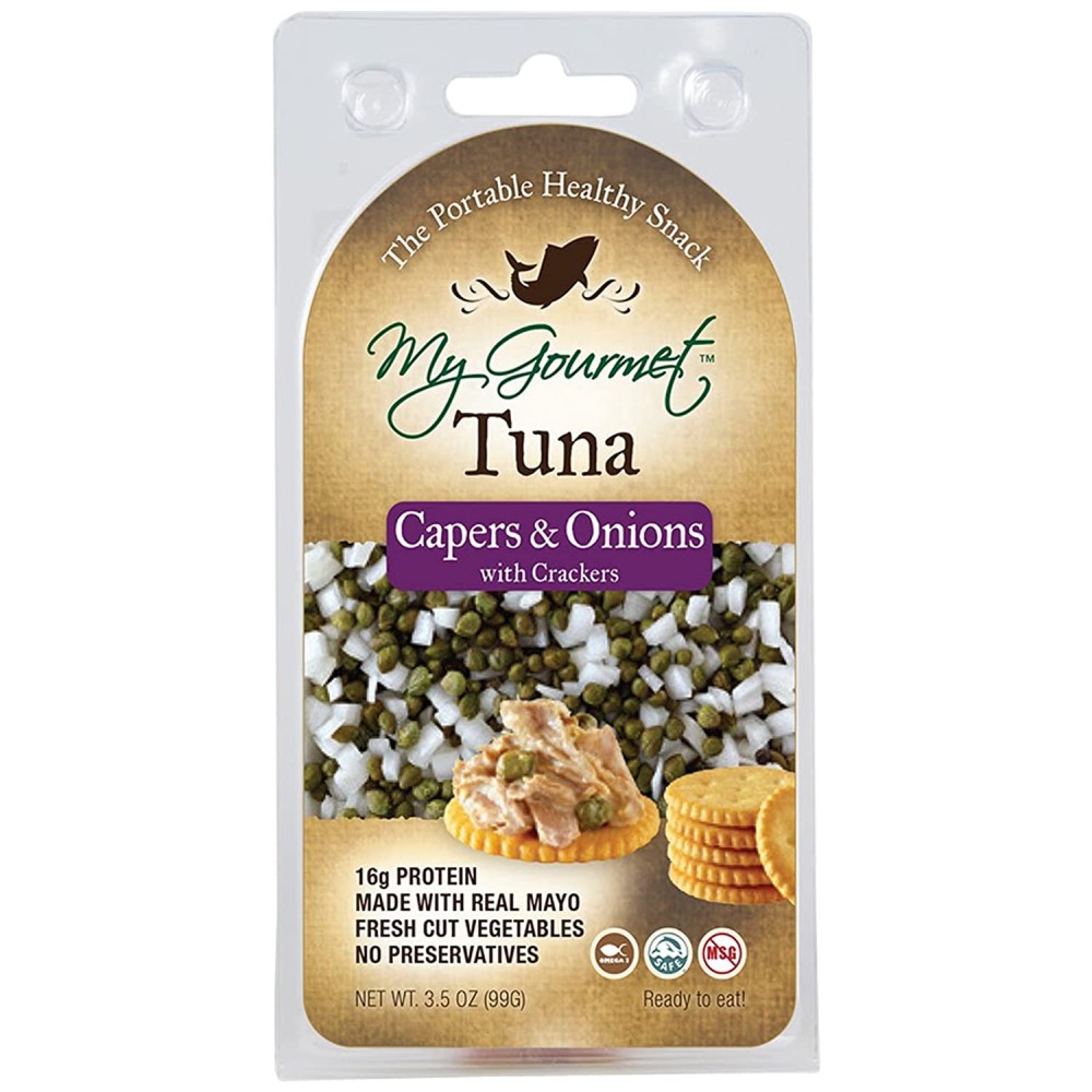 My Gourmet Tuna, Capers & Onion with Crackers (12x3.5 OZ)