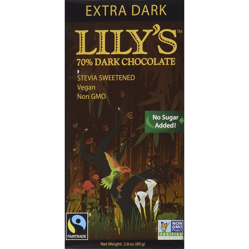 Lily's Dark Chocolate with Stevia Extra Dark (12x2.8 OZ)