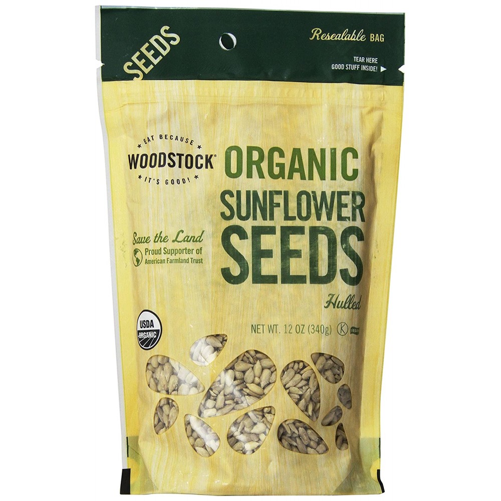 Woodstock Organic Hulled Sunflower Seeds (8x12 Oz)