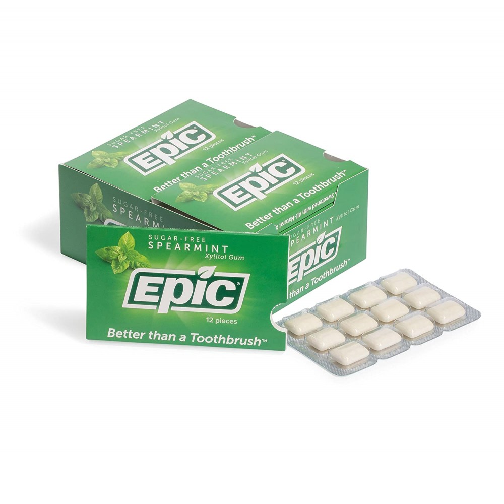 Epic Dental Xylitol Gum Spearmint (12x12 CT)