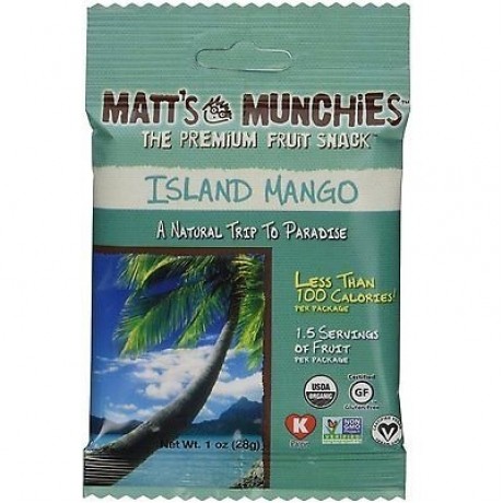 Matt's Munchies Organic Island Mango Fruit Snack (12x1 OZ)