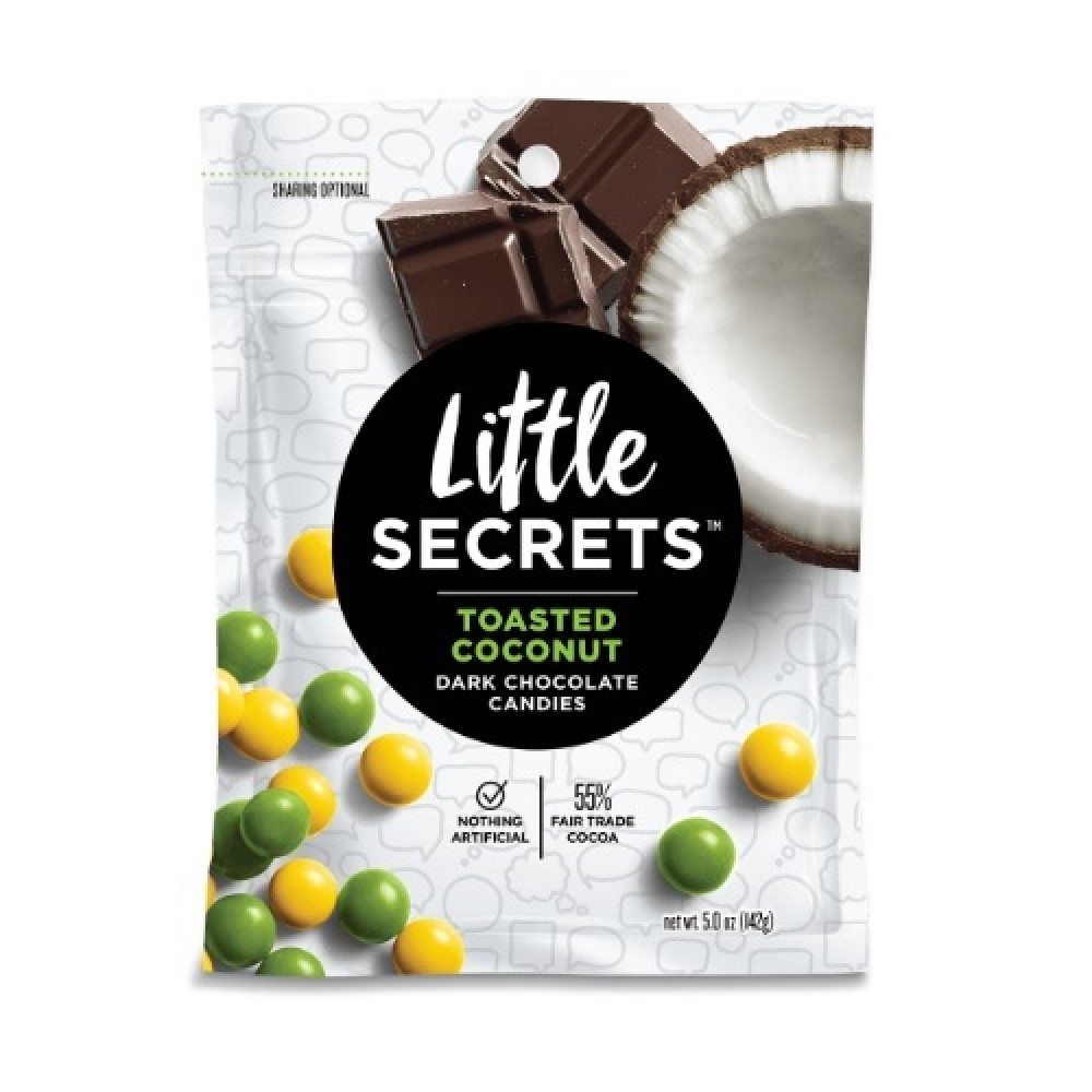 Little Secrets Toasted Coconut Dark Chocolate Candies (8x5 OZ)