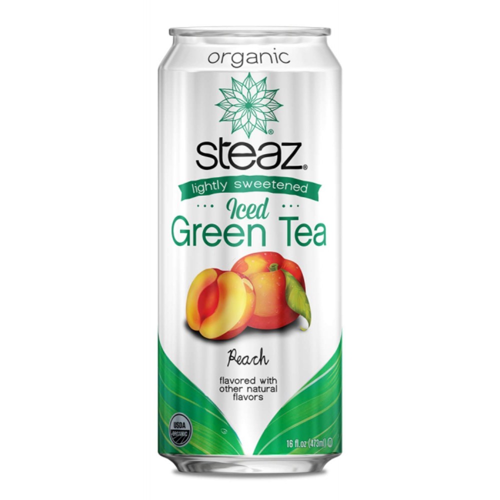 Steaz Energy Peach Iced Green Tea (12x16 Oz)