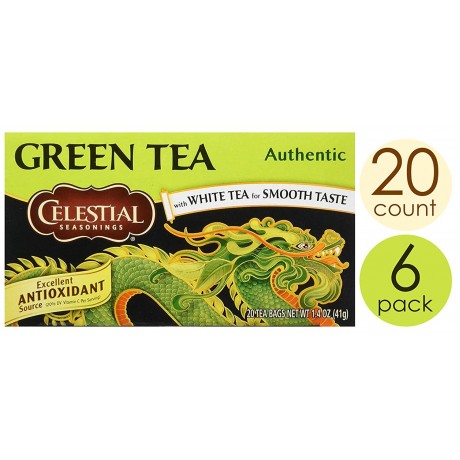 Celestial Seasonings Authentic Green Tea (6x20 Bag)