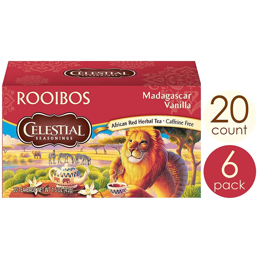 Celestial Seasoning Madagascar Vanilla Red Herb Tea (6x20 bag)