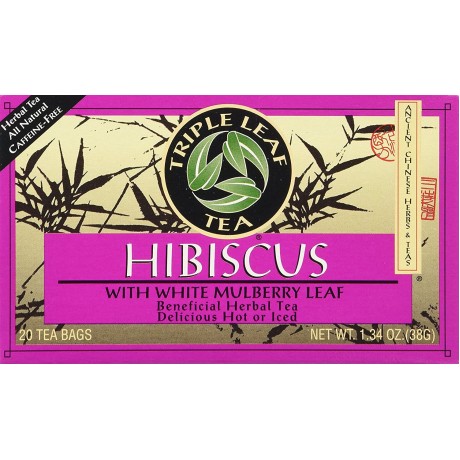 Triple Leaf Tea Hibiscus wxWhite Mulberry Leaf (6x20 BAG)