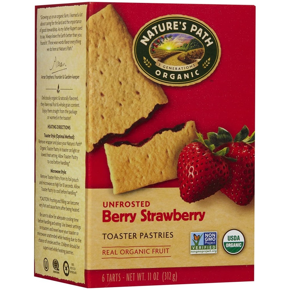 Nature's Path Un-Frosted Strawberry Toaster Pastry (12x11 Oz)