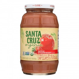 Santa Cruz Organic Strawberry Applesauce (12x23 Oz)