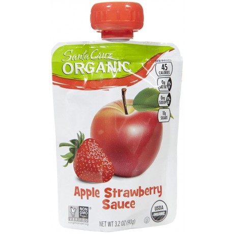 Santa Cruz Organic Apple Strawberry Sauce (6X4 Ct)